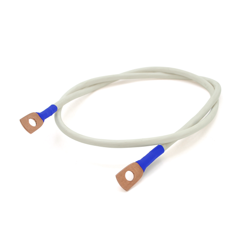 Кабель для з'єднання акумуляторів (перемичка) YugTorg, довжина 100см, провід мідний ПВ-3/КГНВ Одесакабель, 16мм2, з клемами М8 (мідь)