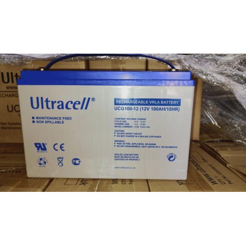 Акумуляторна батарея Ultracell UCG100-12, GEL, 12V, 100Ah, White, Q1/48
