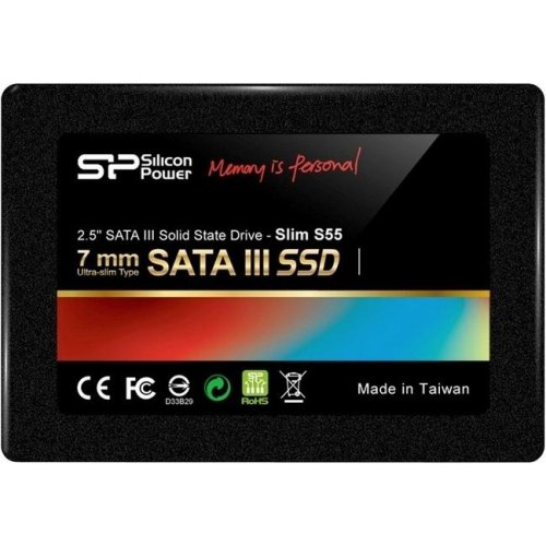 Накопичувач SSD 2.5 Silicon Power Slim S55 240GB SATAIII TLC (SP240GBSS3S55S25)