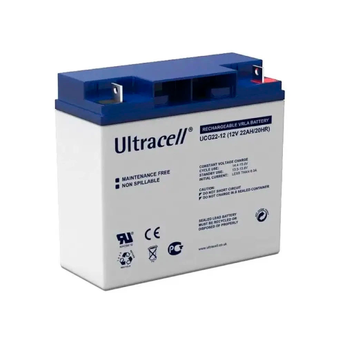Акумуляторна батарея Ultracell UCG20-12, GEL, 12V, 20Ah, White, Q1/230