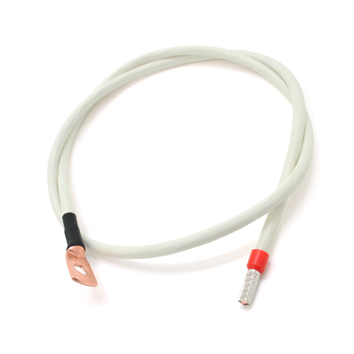 Кабель для підключення акумуляторів YugTorg, довжина 100см, провід мідний ПВ-3/КГНВ Одесакабель, 16мм2, клема М8 (мідь)