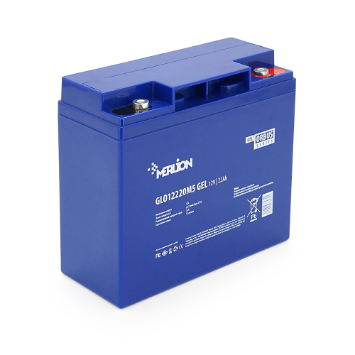 Акумуляторна батарея MERLION ORBUS GLO12220M5, 12V, 22Ah, Blue, Q4