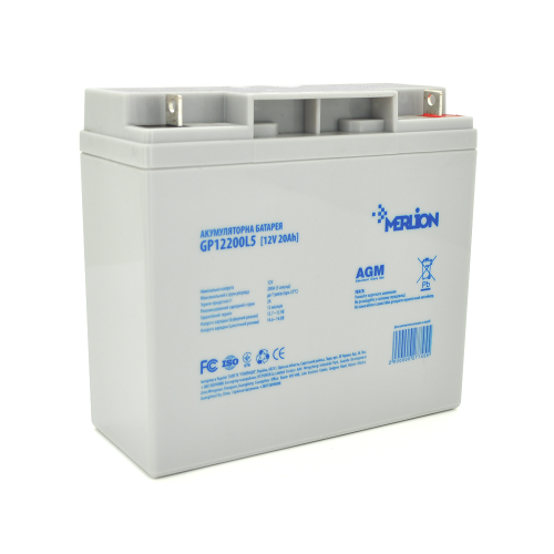 Акумуляторна батарея MERLION GP12200L5, AGM, 12V, 20Ah, Q4