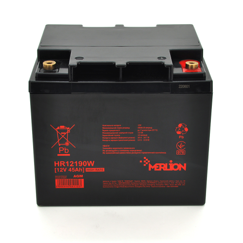 Акумуляторна батарея MERLION HR12190W, 12V, 45Ah