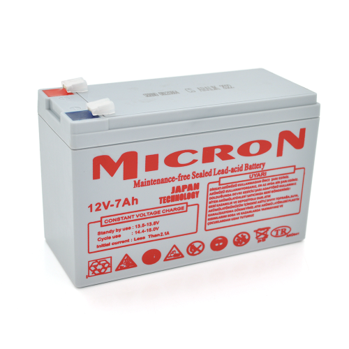 Акумуляторна батарея Micron MCN-12/7, 12V, 7Ah, Gray, Q10