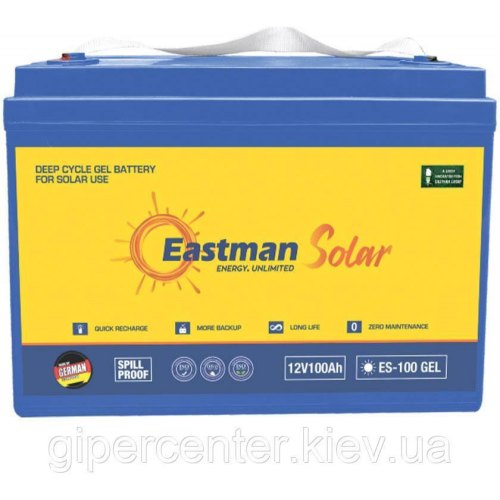 Акумуляторна батарея EASTMAN ES100 DEEP CYCLE, GEL, 12V, 100Ah, T16, 750 cycles, 800A, Blue, Q1/30