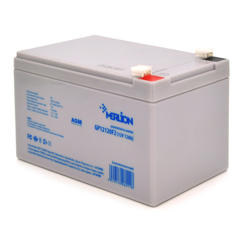 Акумуляторна батарея MERLION GP12120F2, AGM, 12V, 12Ah, Q6