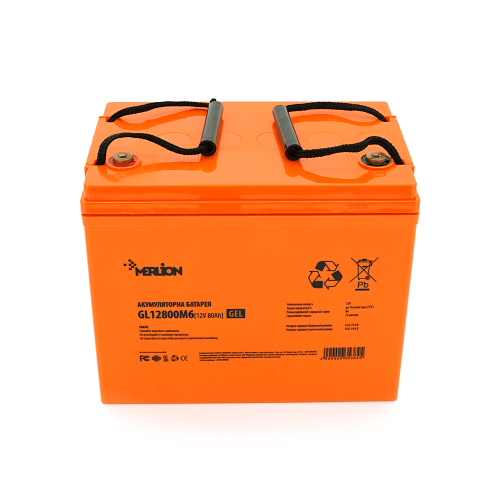 Акумуляторна батарея MERLION GL12800M8, 12V, 80Ah, Q1/48