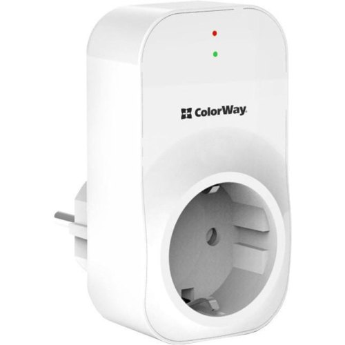 Реле напруги ColorWay, 16A, 3680W, 165V/260V, LED1, White (CW-VR16-03L)