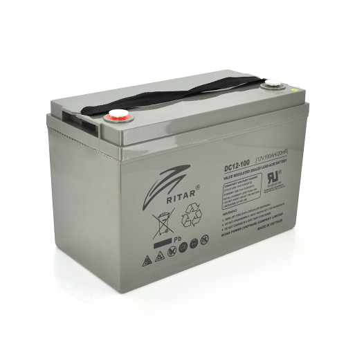 Акумуляторна батарея RITAR DC12-100, AGM, Gray Case, 12V, 100Ah, Q1