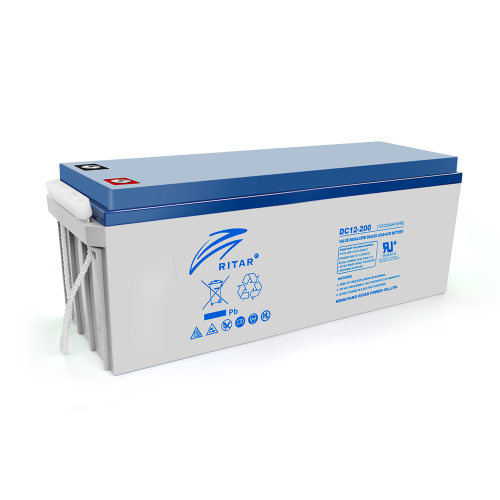 Акумуляторна батарея RITAR DC12-200, AGM, Gray Case, 12V, 200Ah, Q1/18
