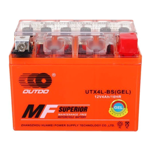 Мотоакумулятор OUTDO (Maxion) UTX4L-BS GEL, 12V, 4Ah, Orange, Q10