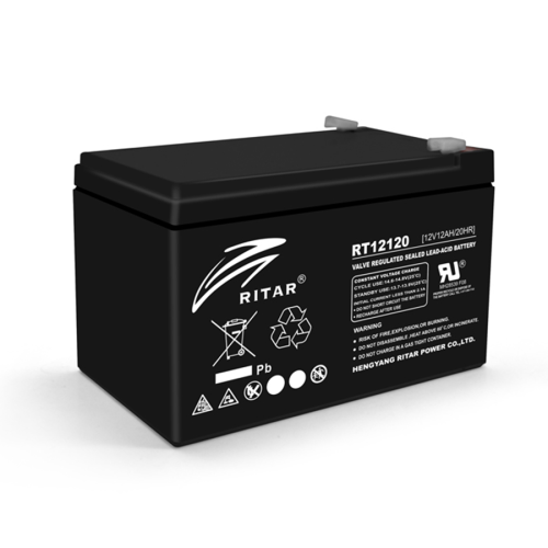 Акумуляторна батарея RITAR RT12120B, AGM, Black Case, 12V, 12Ah, Q4