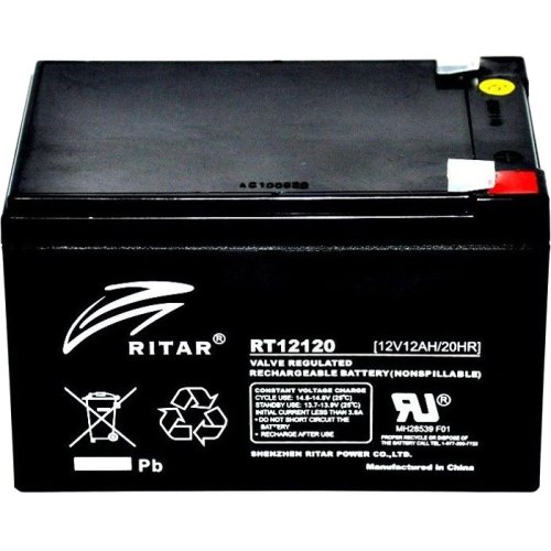 Акумуляторна батарея RITAR RT12120B, AGM, Black Case, 12V, 12Ah, Q4