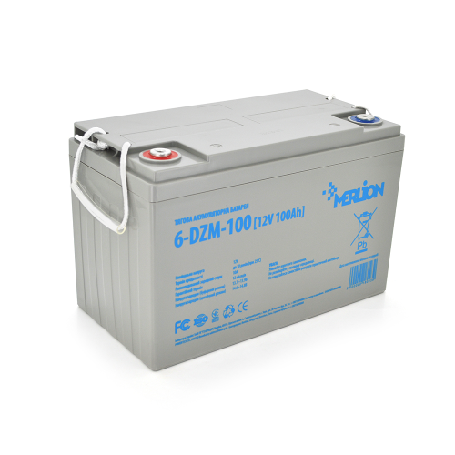 Тягова акумуляторна батарея MERLION 6-DZM-100, AGM, 12V 100Ah, Q1