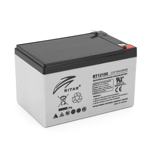 Акумуляторна батарея RITAR RT12100, AGM, Gray Case, 12V, 10Ah, Q10