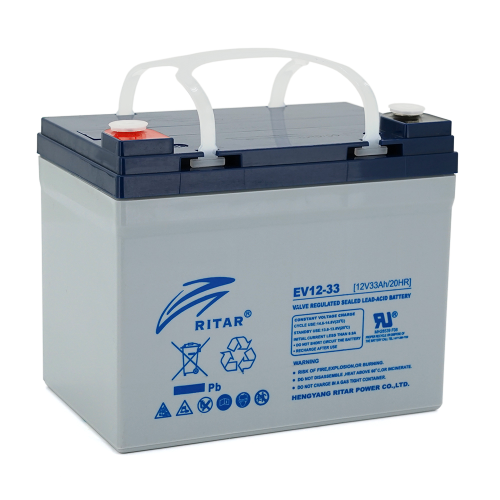 Тяговий акумулятор RITAR EV12-33, 12V, 33Ah, M5, Q1