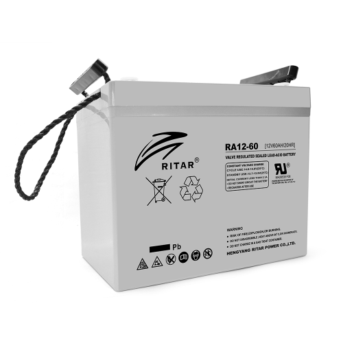 Акумуляторна батарея RITAR RA12-60, AGM, Gray Case, 12V, 60Ah, Q1