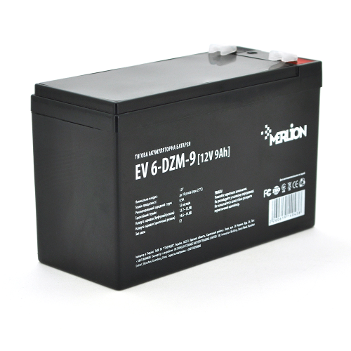 Тягова акумуляторна батарея Merlion EV 6-DZM-9, 12V, 9Ah, F2, Q10