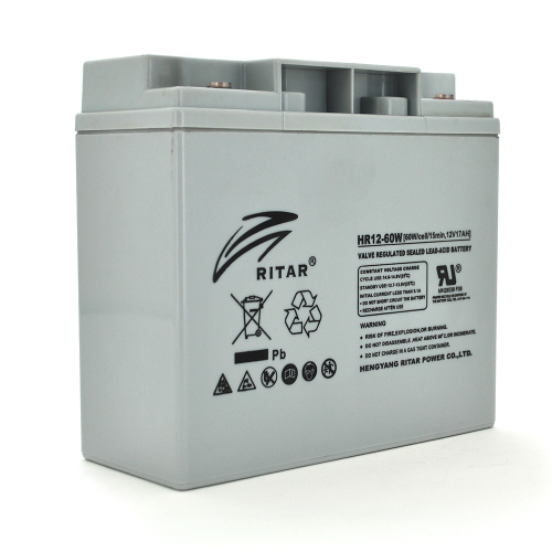 Акумуляторна батарея RITAR HR12-60W, AGM, Gray Case, 12V, 17Ah, Q4