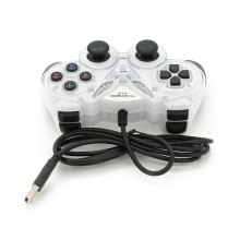 Геймпад дротовий для комп'ютера Brazzers BR-8600, USB 2.0, Double Shock, White, Blister