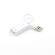 Звукова карта (контролер) Voltronic YT-SC-5.1 / W, USB, 3D sound (5.1), Windows 7 ready, White, OEM