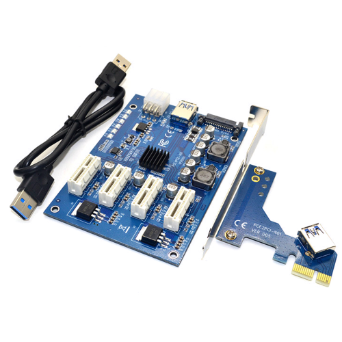 Cпліттер-розгалужувач (хаб) Voltronic PCI-e x1 на 3 порти х1, BOX