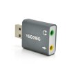 Звукова карта (контролер) Voltronic VEGGIEG US3-B, USB, 7.1, Grey, Blister-Box