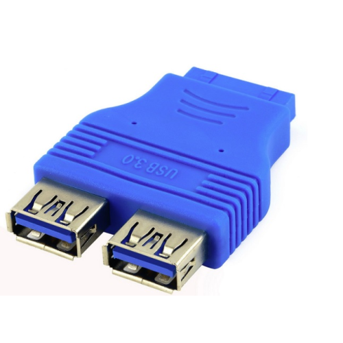 Перехідник Voltronic, USB 3.0, для материнської плати, 20pin to 2 port USB 3.0, внутрішній, Пакет