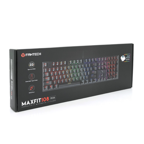 Клавіатура дротова Fantech MK855RGB, USB, довжина кабелю 135см, Black, Q10