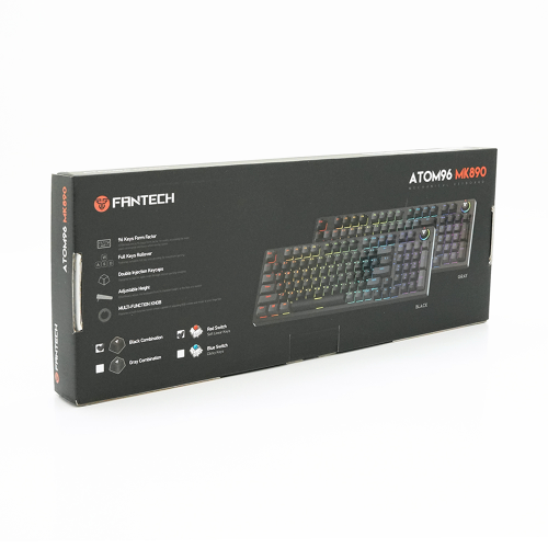 Клавіатура дротова Fantech ATOM90 MK890, USB, Black (red switch), Q10