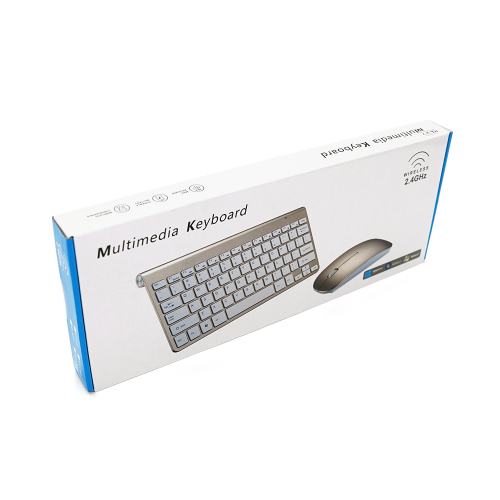 Комплект (клавіатура, миша) бездротовий Voltronic KM908, 2.4G, 78 клавіш, Black, Box