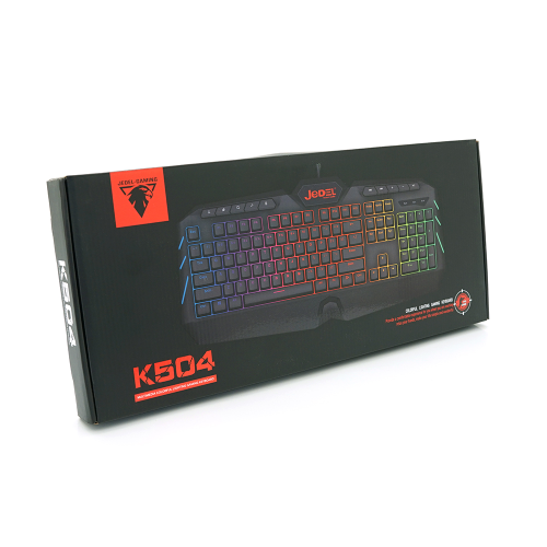 Клавіатура дротова JEDEL K504, USB, з підсвіткою, довжина кабелю 170см, Black, Q20