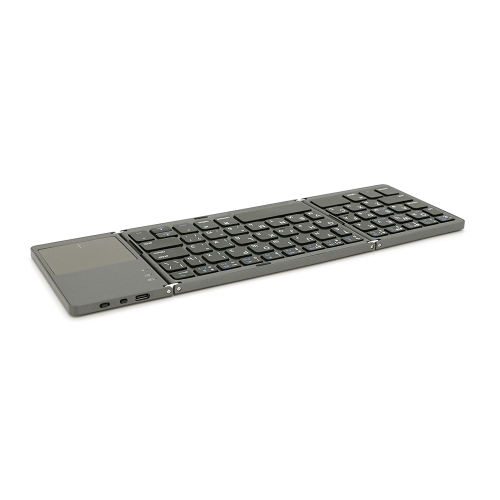 Клавіатура бездротова Voltronic B033, розкладна, 64 клавіші, Touchpad, 2.4G, Gray, Box