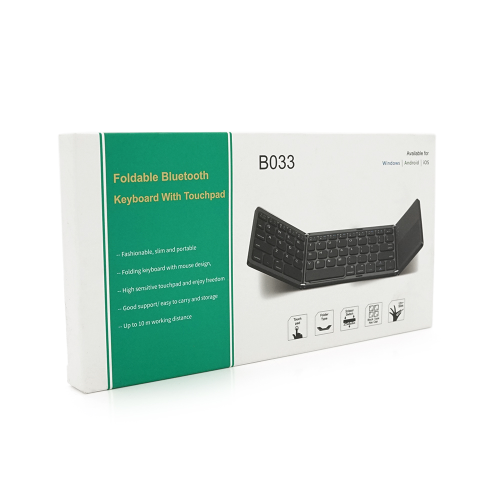 Клавіатура бездротова Voltronic B033, розкладна, 64 клавіші, Touchpad, 2.4G, Gray, Box