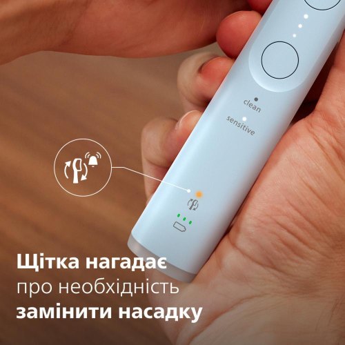 Електрична зубна щітка Philips Sonicare 6100 Series, 62000 коливань на хвилину, 1 насадка, блакитна (HX7406/01)