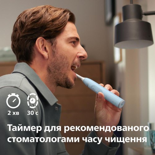 Електрична зубна щітка Philips Sonicare 6100 Series, 62000 коливань на хвилину, 1 насадка, блакитна (HX7406/01)