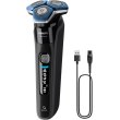 Бритва електрична, роторна Philips Series 7000 SkinIQ,  4 головки для бриття, Li-Ion, сухе/вологе бриття, тример, чохол, чорна (S7886/55)