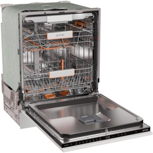 Посудомийна машина вбудовувана Gorenje GV673D63, на 16 комплектів, A+++, 60см, інвертор,Wi-Fi, AquaStop, сенсорне керування, три кошики, біла
