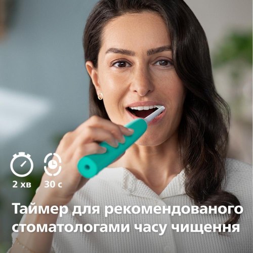 Електрична зубна щітка Philips Sonicare 4100 Series, 31000 коливань на хвилину, 1 насадка, зелений (HX3689/43)
