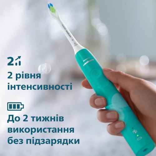 Електрична зубна щітка Philips Sonicare 4100 Series, 31000 коливань на хвилину, 1 насадка, зелений (HX3689/43)