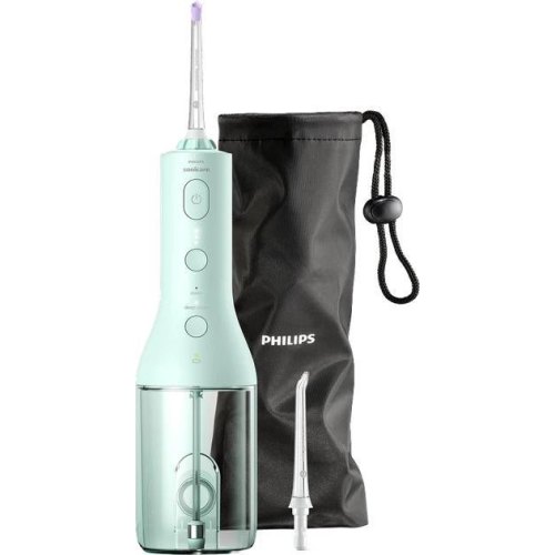 Іригатор портативний Philips Sonicare Cordless Power Flosser 3000, чохол, 2 насадки, м'ятний (HX3826/24)