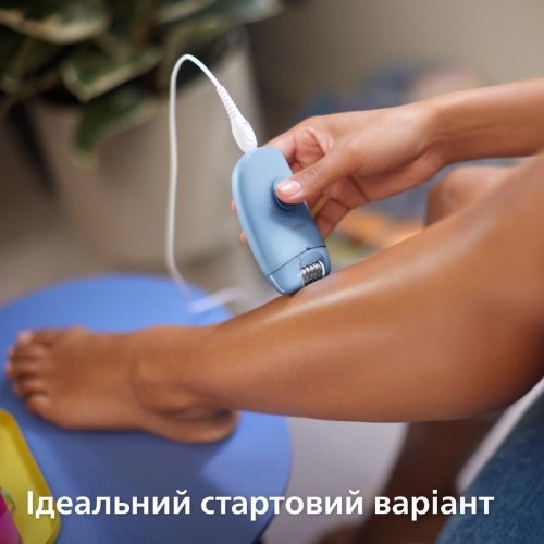 Епілятор Philips Series 2000, дисковий, від мережі, суха епіляція, блакитний (BRE228/00)