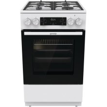Плита комбінована Gorenje GK5C43WF, 70л, 50x60см, дисплей, IconLed, чавун, біла
