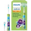Електрична зубна щітка Philips Sonicare For Kids, 62000 коливань на хвилину, 2 насадки, світло-зелена (HX6352/11)