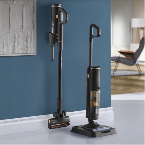 Пилосос бездротовий Philips AquaTrio, вологе прибирання, контейнер 0.42л, робота до 25хв, PowerCyclone Aqua, турборежим, чорний (XW7264/10)