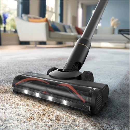 Пилосос бездротовий Philips AquaTrio, вологе прибирання, контейнер 0.42л, робота до 25хв, PowerCyclone Aqua, турборежим, чорний (XW7264/10)