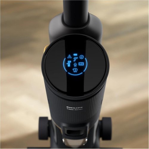 Пилосос бездротовий Philips AquaTrio, вологе прибирання, контейнер 0.42л, робота до 25хв, PowerCyclone Aqua, турборежим, чорний (XW7264/10)