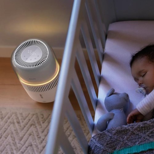 Зволожувач повітря Philips Series 5000, 56м.кв, 4.5л, 400мл/г, електронне керування, режим сну, нічник, білий (HU5710/00)