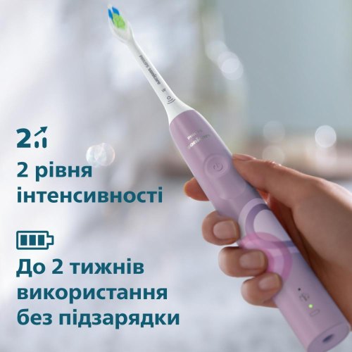 Електрична зубна щітка Philips Sonicare 4100 Series, 31000 коливань на хвилину, 1 насадка, бузкова (HX3689/44)